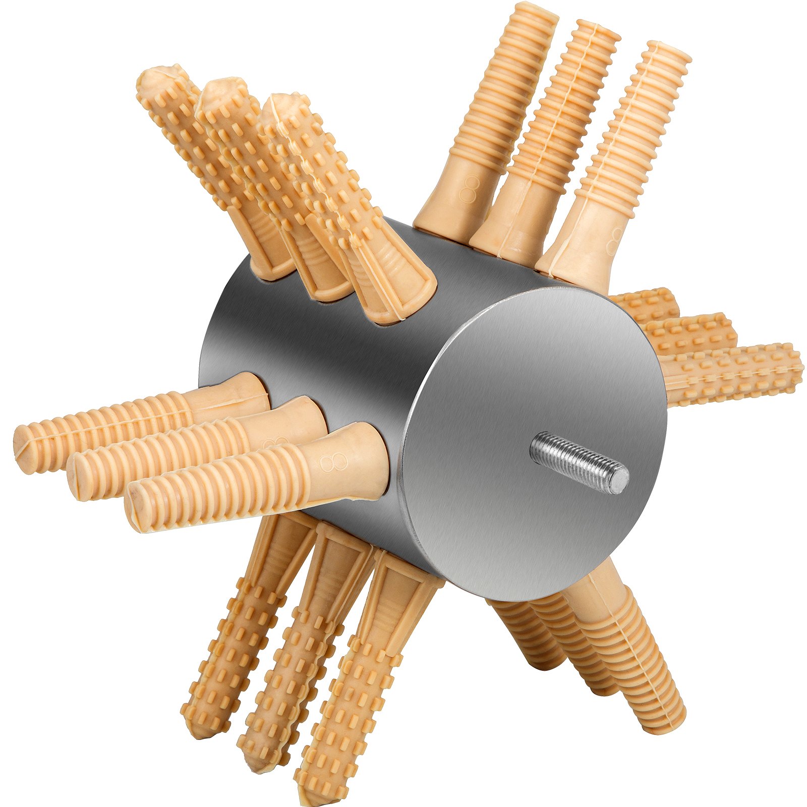 VEVOR Chicken Plucker Drill Attachment, Stainless Steel Drill Chicken Plucker, 18 Fingers Chicken Feather Plucker Machine, 0.4 Inches Shank Poultry Defeathering Machine for Broiler Goose Duck Turkey