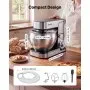 VEVOR 7.4 Qt Tilt Head Stand Mixer 500W Electric Dough Mixer, 6 Speeds with Pulse Food Kitchen Mixer with Stainless Steel Bowl, Splash Guard, Dough Hook, Whisk, Beater, for Baking Mixing