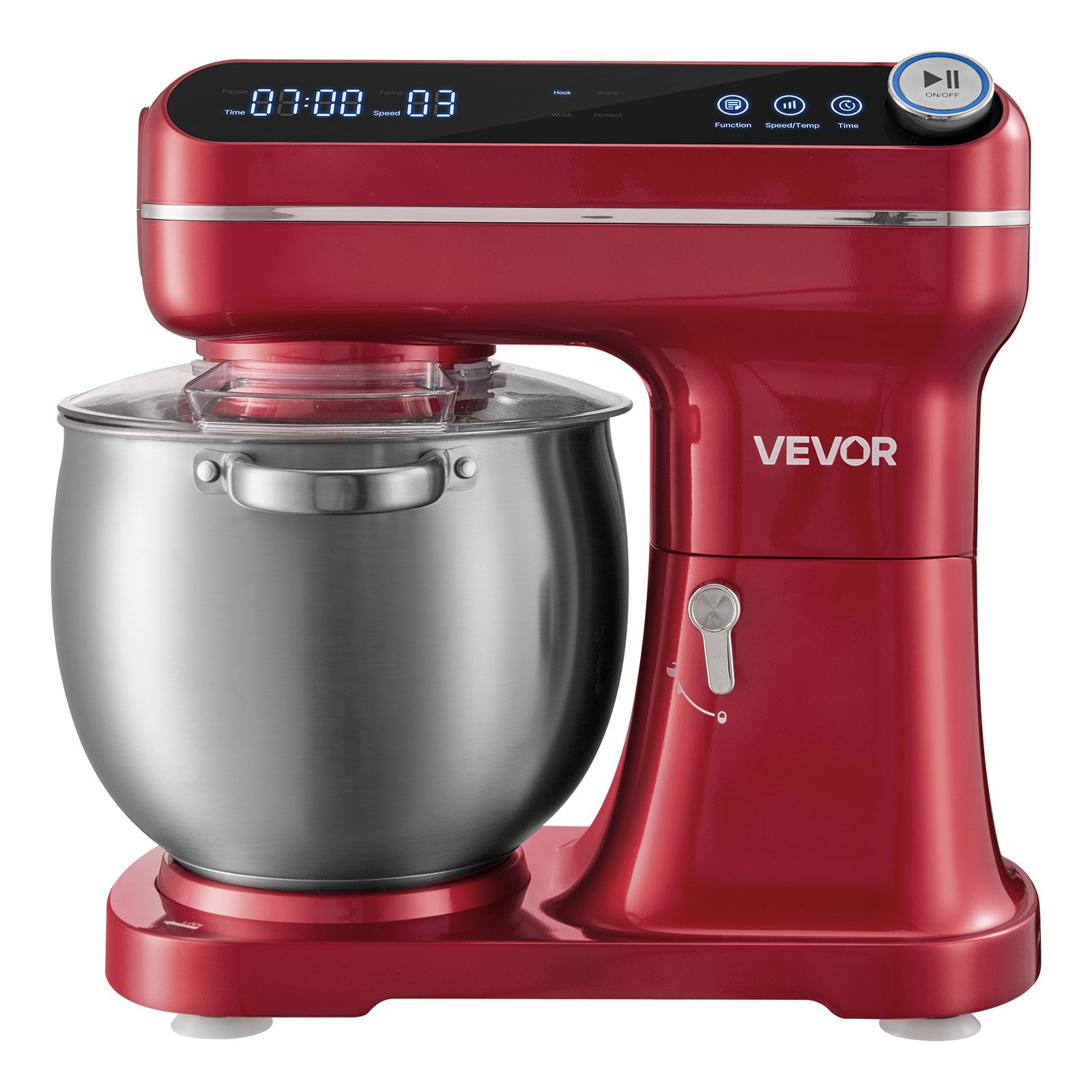 VEVOR 7.4 Qt Tilt Head Stand Mixer 500W Electric Dough Mixer, 12 Speeds Food Kitchen Mixer with Stainless Steel Bowl, Splash Guard, Dough Hook, Whisk, Beater, for Baking Mixing