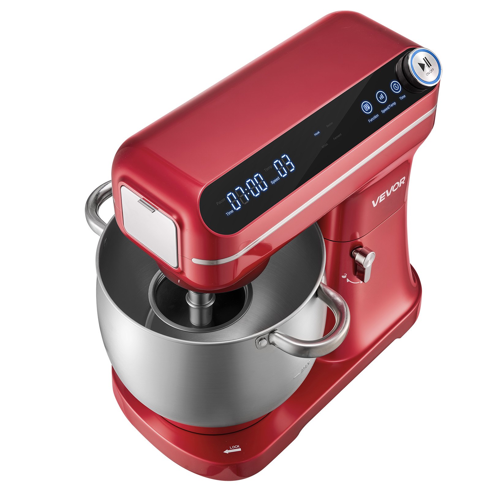 VEVOR 7.4 Qt Tilt Head Stand Mixer 500W Electric Dough Mixer, 12 Speeds Food Kitchen Mixer with Stainless Steel Bowl, Splash Guard, Dough Hook, Whisk, Beater, for Baking Mixing