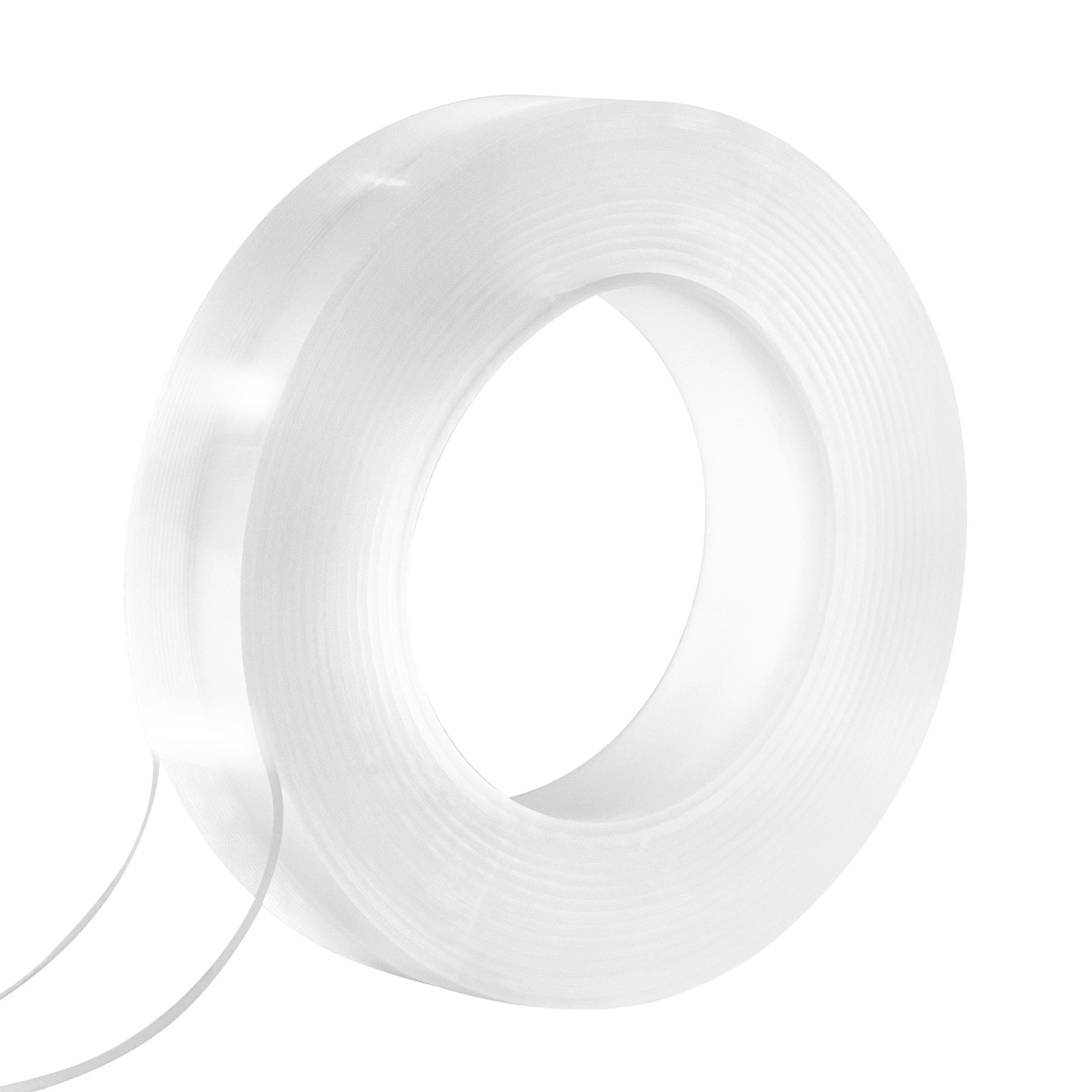 VEVOR Double Sided Tape Heavy Duty, 16 ft Long Nano Mounting Tape, Strong Adhesive & Reusable, Clear Two Sided Wall Tape, Removable Poster Picture Hanging Strips for Home, Office, Car, Outdoor Use