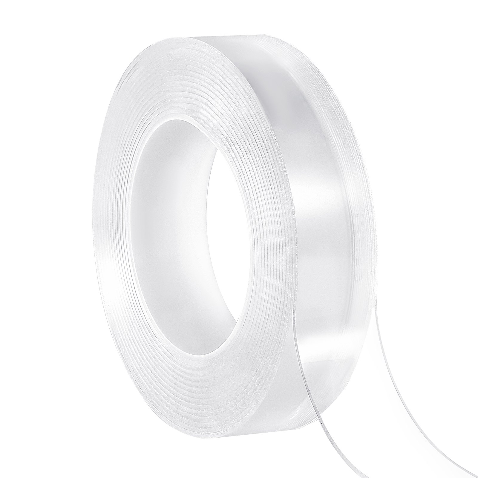 VEVOR Double Sided Tape Heavy Duty, 16 ft Long Nano Mounting Tape, Strong Adhesive & Reusable, Clear Two Sided Wall Tape, Removable Poster Picture Hanging Strips for Home, Office, Car, Outdoor Use