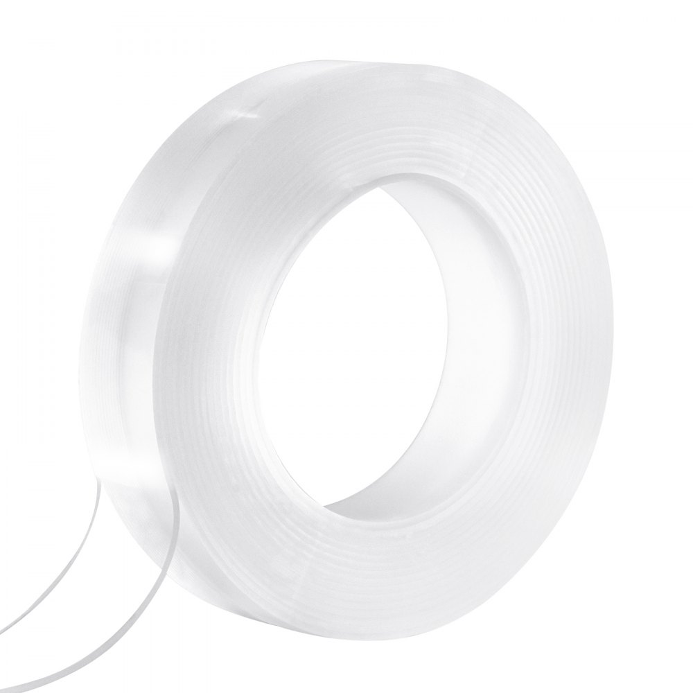 VEVOR Double Sided Tape Heavy Duty, 16 ft Nano Mounting Tape( 3 Pack), Strong Adhesive & Reusable, Clear Two Sided Wall Tape, Removable Poster Picture Hanging Strips for Home Office Car Outdoor Use