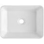 VEVOR Rectangle Vessel Sink, 16" x 12" Bathroom Vessel Sink Countertop, White Ceramic Bathroom Sinks Above Counter, Modern Style, Bright and Elegant, Well-Packaged for Bathroom, Hotel, Toilet, RV
