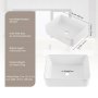 VEVOR Modern Ceramic Vessel Sink 48x37cm Bathroom Vanity Bowl Countertop White