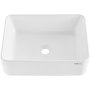 VEVOR Rectangle Vessel Sink, 19" x 14.7" Bathroom Vessel Sink Countertop, White Ceramic Bathroom Sinks Above Counter, Modern Style, Bright and Elegant, Well-Packaged for Bathroom, Hotel, Toilet, RV