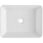VEVOR Rectangle Vessel Sink, 19" x 14.7" Bathroom Vessel Sink Countertop, White Ceramic Bathroom Sinks Above Counter, Modern Style, Bright and Elegant, Well-Packaged for Bathroom, Hotel, Toilet, RV