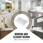 VEVOR Modern Ceramic Vessel Sink 24"x13.8" Bathroom Vanity Bowl Countertop White