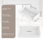 VEVOR Modern Ceramic Vessel Sink 24"x13.8" Bathroom Vanity Bowl Countertop White