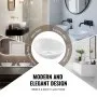 VEVOR Oval Vessel Sink, 16" x 13.4" Bathroom Vessel Sink Bowl Countertop, White Ceramic Bathroom Sinks Above Counter, Bowl Sink with Modern Style, Well-Packaged for Bathroom, Hotel, Toilet, RV