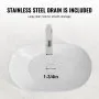 VEVOR Modern Ceramic Vessel Sink 23.3" x 14.2" Bathroom Vanity Bowl Countertop