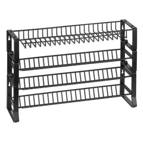 Vevor etagere a epices pour armoire, avec 36 pots a epices vides, couvercles, etiquettes et entonnoir, ensemble complet, organiseur deassaisonnement pour comptoir, cuisine, garde-manger, placard, noir