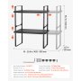 VEVOR 2 Tier Cabinet Organizer Shelf Counter Shelves Steel Storage Spice Rack