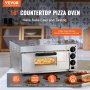 Pulgada eléctrica 1700W del horno de pizza de encimera de VEVOR 16 con temperatura y tiempo ajustables