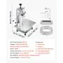VEVOR Commercial Electric Meat Bandsaw, 650W Stainless Steel Countertop Meat Sawing Machine, Workbench 12.4" x 18.1", 4.33 Inch Max Cutting Thickness, Frozen Fish Cutter for Rib Pork Beef