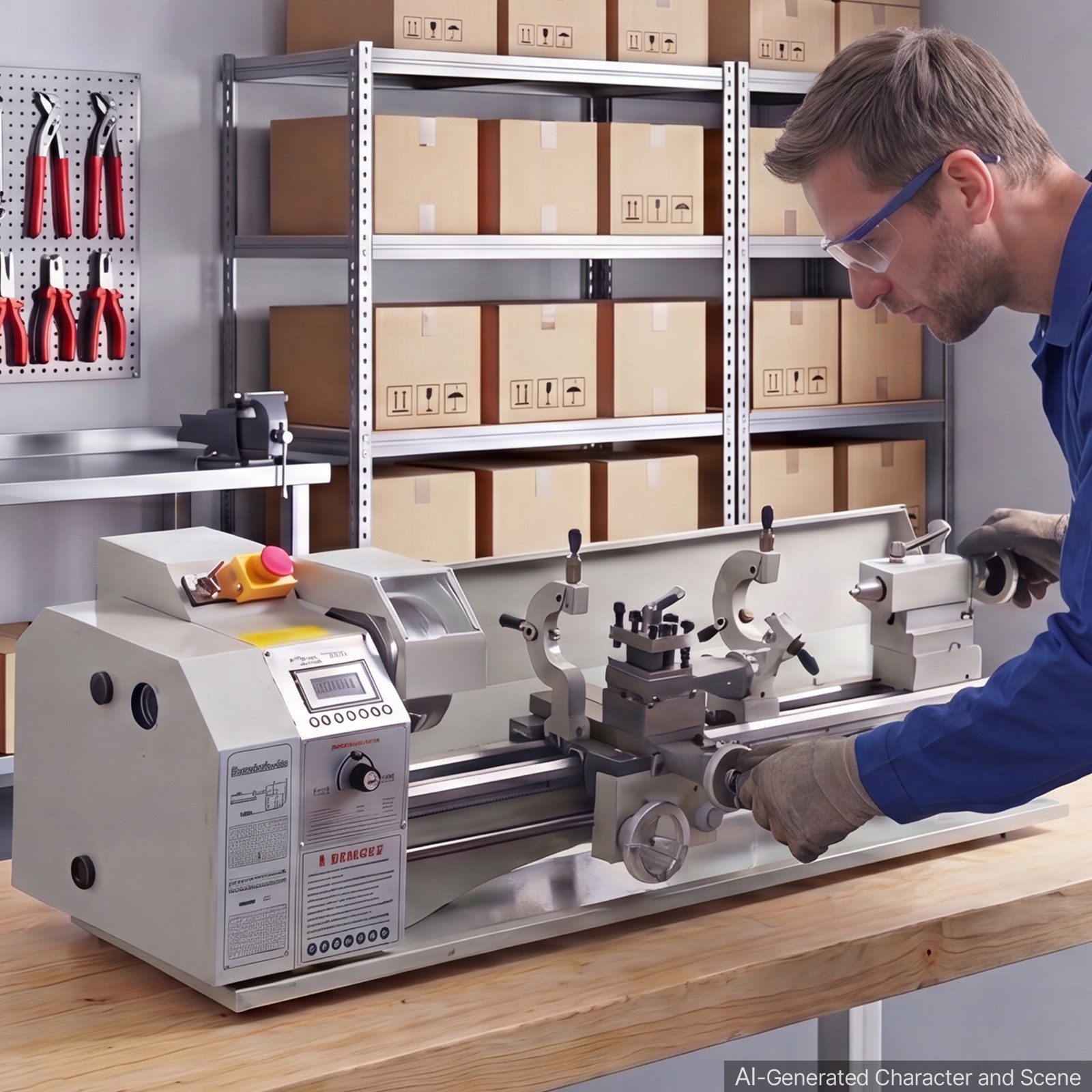 VEVOR Metal Lathe 8.7 x 30 in 1100W Benchtop Lathe Machine Variable Speed, 3000 RPM Max Spindle Speed, with Metal Gear, Brushless Motor, 8 Metric 8 Imperial Threads, for Metalworking Threading Turning