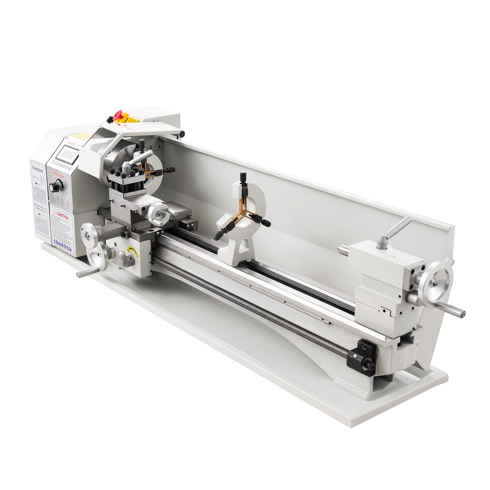 VEVOR Metal Lathe 8.7 x 30 in 1100W Benchtop Lathe Machine Variable Speed, 3000 RPM Max Spindle Speed, with Metal Gear, Brushless Motor, 8 Metric 8 Imperial Threads, for Metalworking Threading Turning