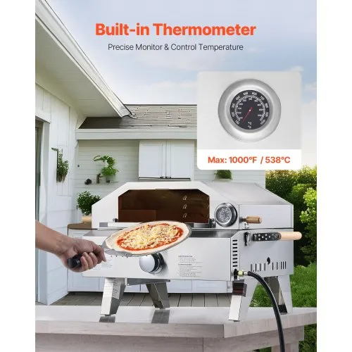 VEVOR Outdoor Pizza Oven, 13 in Gas Fired Pizza-Maker, Portable