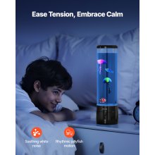 VEVOR Sensory Bubble Tube Lamp 16 Remote-controlled Color Water Fish Lamp