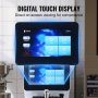 VEVOR Machine à crème glacée commerciale, rendement de 10,6 QT/H, machine à crème glacée molle de comptoir à saveur unique de 1000 W, trémie de 4 L, cylindre de 1,6 L, pré-refroidissement automatique à écran tactile, pour restaurant snack-bar