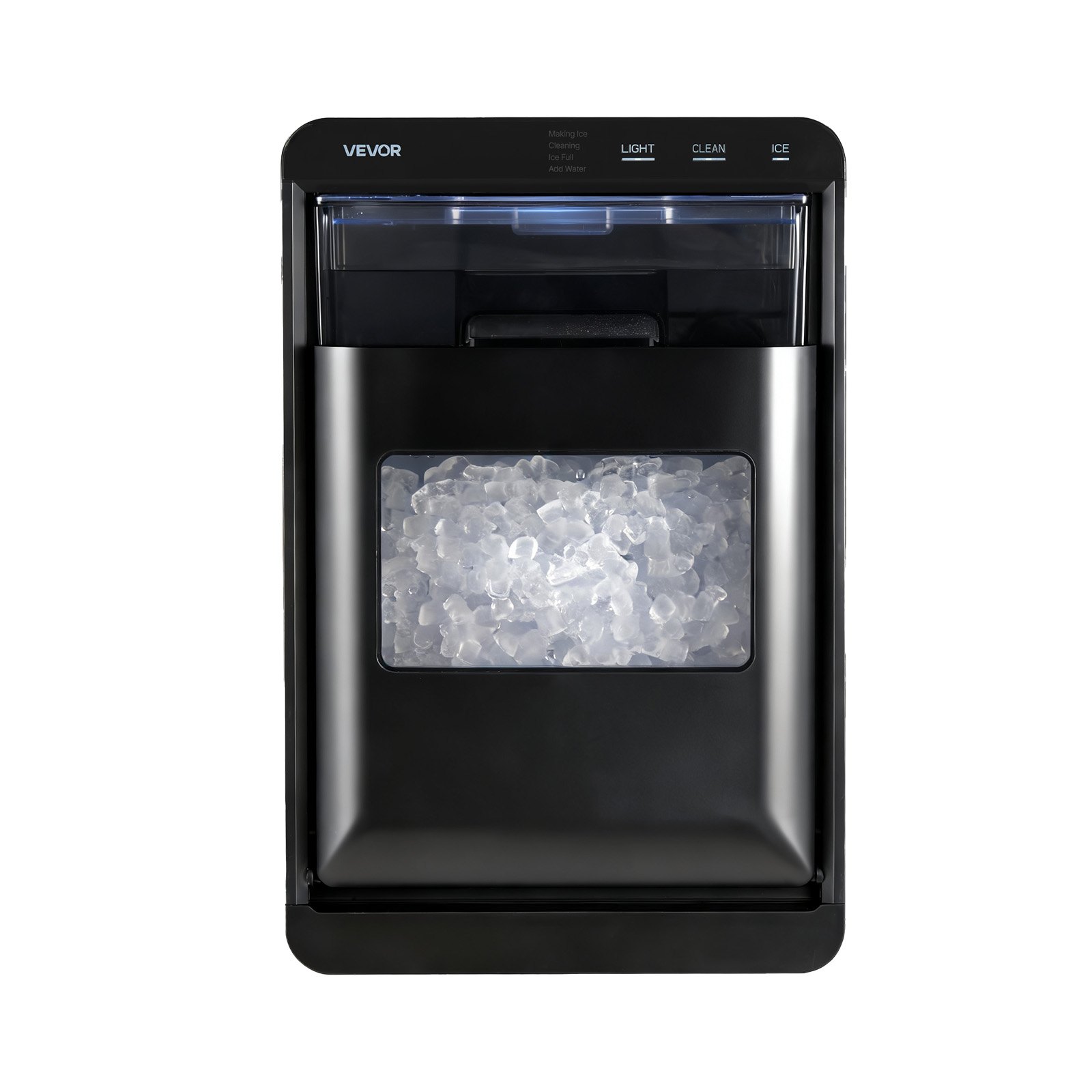 VEVOR Countertop Ice Maker, 44 lbs per Day, Self-Cleaning Portable Machine with Scoop, Drawer-Style Ice Access, Nugget Ice-Making Machine with Chewable Ices for Home, Kitchen, Office, Bar & Party