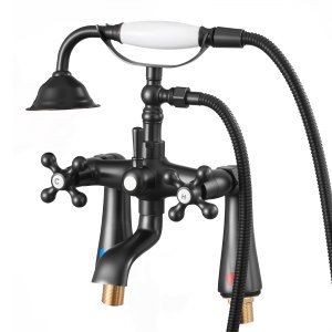 VEVOR Clawfoot Tub Faucet, Deck Mount Bathtub Faucets with Handheld Shower