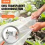 VEVOR Feuille de plastique pour serre 3 x 40 m, film de serre transparent de 6 mm d'épaisseur, film en polyéthylène résistant aux UV 4 ans, pour le jardinage, l'agriculture, le jardin