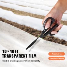 VEVOR Greenhouse Plastic Sheeting 10 x 40 ft 6Mil Clear Polyethylene Film