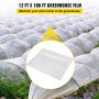 VEVOR Greenhouse Film, 12' x 100' Greenhouse Plastic Sheeting, 6 mil Thickness Suncover Greenhouse, Clear Polyethylene Cover, UV Proof Farm Plastic Supply for Gardening, Farming and Agriculture