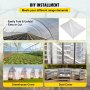 VEVOR Greenhouse Film, 12\' x 100\' Greenhouse Plastic Sheeting, 6 mil Thickness Suncover Greenhouse, Clear Polyethylene Cover, UV Proof Farm Plastic Supply for Gardening, Farming and Agriculture