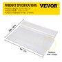 VEVOR Greenhouse Film, 12' x 100' Greenhouse Plastic Sheeting, 6 mil Thickness Suncover Greenhouse, Clear Polyethylene Cover, UV Proof Farm Plastic Supply for Gardening, Farming and Agriculture