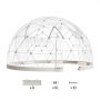 VEVOR Garden Dome Tent, 12 x 7.2 ft Outdoor Clear Bubble Tent for 4-7 Person, Weatherproof Geodesic Dome Greenhouse with Window, PVC Igloo Tents for Backyard Patios Camping Party Wedding