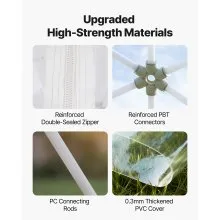 VEVOR 12 x 7.2 ft Garden Bubble Tent for 4-7 Person Outdoor Clear Geodesic Dome