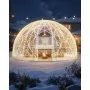 VEVOR Garden Dome Tent, 4.5 x 2.7 m Outdoor Clear Bubble Tent for 10-14 Person, Weatherproof Geodesic Dome Greenhouse with Window, PVC Igloo Tents for Backyard Patios Camping Party Wedding