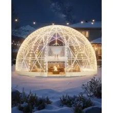 15x9.5 ft Garden Bubble Tent for 10-14 Person Outdoor Clear Geodesic Dome Window