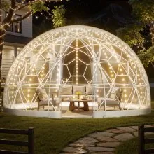15x9.5 ft Garden Bubble Tent for 10-14 Person Outdoor Clear Geodesic Dome Window
