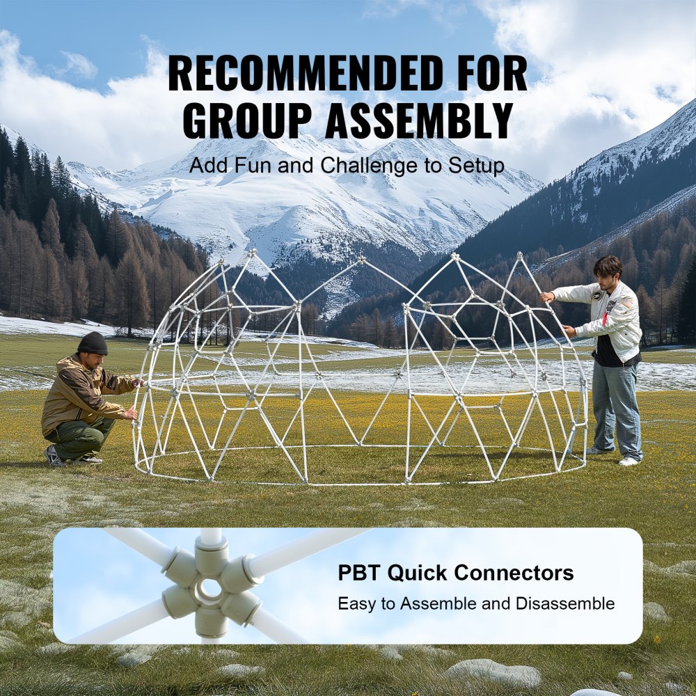 VEVOR Garden Dome Tent, 9.5 FT Igloo Tent House, Upgraded Clear Igloo Tent with PVC Transparent Cover and Window, Waterproof Outdoor Geodesic Dome Camping Shelter for Patio, Dining Backyard, Party