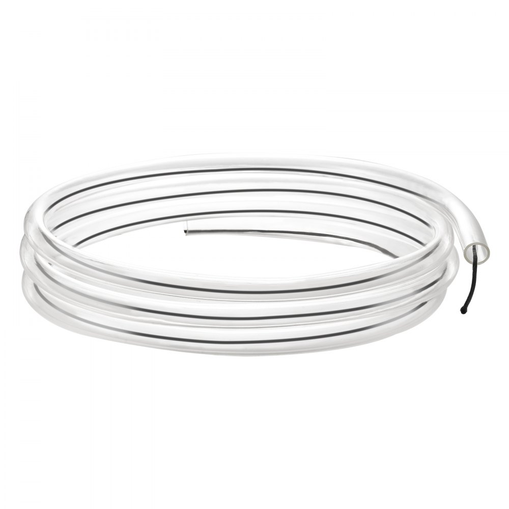 VEVOR Clear Vinyl Tubing, 1/2" ID x 5/8" OD, 10FT Plastic PVC Tubing, Flexible and Cuttable Clear Hose, 1/16 in Wall Thickness, High-strength PVC Material for Aquarium Irrigation Swimming Pool Lab