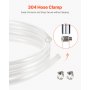 Clear Vinyl Tubing 1/2" ID x 5/8" OD 10FT Plastic PVC Tubing Flexible Hose