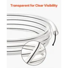Clear Vinyl Tubing 1/2" ID x 5/8" OD 10FT Plastic PVC Tubing Flexible Hose