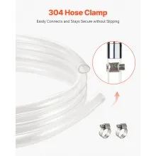 Clear Vinyl Tubing 1/2" ID x 5/8" OD 10FT Plastic PVC Tubing Flexible Hose