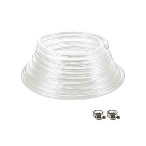 Clear Vinyl Tubing 3/8" ID x 1/2" OD 50FT Plastic PVC Tubing Flexible Hose