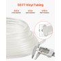 Clear Vinyl Tubing 3/8" ID x 1/2" OD 50FT Plastic PVC Tubing Flexible Hose