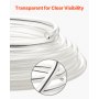 Clear Vinyl Tubing 3/8" ID x 1/2" OD 50FT Plastic PVC Tubing Flexible Hose