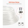 Clear Vinyl Tubing 3/8" ID x 1/2" OD 50FT Plastic PVC Tubing Flexible Hose