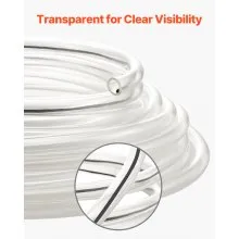 Clear Vinyl Tubing 3/8" ID x 1/2" OD 50FT Plastic PVC Tubing Flexible Hose