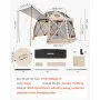 VEVOR Pop up Gazebo Screen Tent, 3.6x3.6 m, 13-Sided Spherical Camping Canopy Tent with Removable Top & Carry Bag, Quick-Set & Bite-Proof, Screen House Sun Shelter for 8-10 Persons, Beige