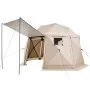 VEVOR Pop up Gazebo Screen Tent, 3.6x3.6 m, 13-Sided Spherical Camping Canopy Tent with Removable Top & Carry Bag, Quick-Set & Bite-Proof, Screen House Sun Shelter for 8-10 Persons, Beige