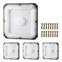 VEVOR 4 Pack LED Canopy Lights, 80W, 8800LM 5000K Daylight Commercial Industrial Outdoor Canopy Lights, 10.08"x10.08" Surface Mount Ceiling Lighting for Gas Station Warehouse Garage Street Shop, IP65