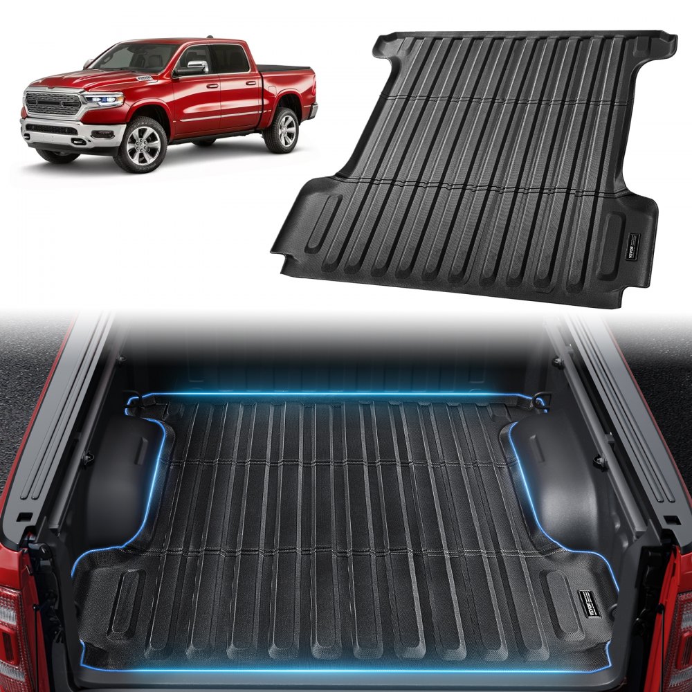 Tapis de caisse de camion VEVOR pour Dodge Ram1500 2019-2024 Accessoires de doublure de caisse de camion TPE